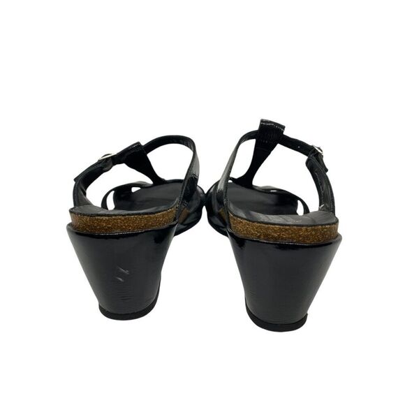 Mephisto Women's Nazli Sandals Black Patent Leather Crystals Wedge Size 10 / 40 - Picture 5 of 16